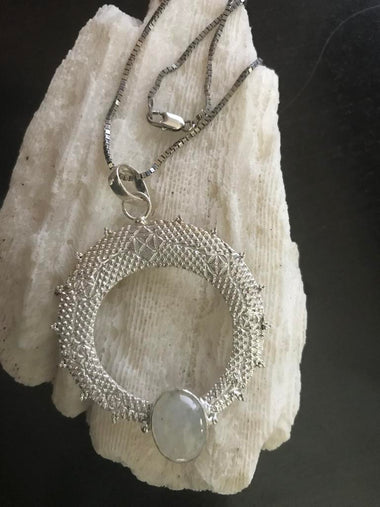 Rainbow Moonstone Shining Handmade 20" Box Chain Necklace