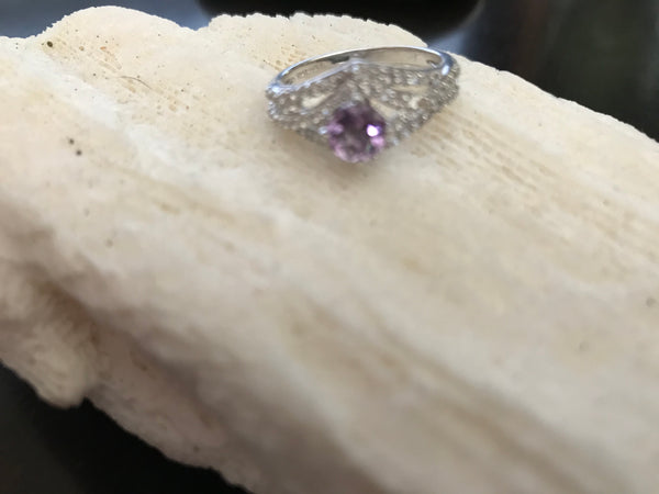 Sterling Silver Amethyst & Topaz Ring-Size 9