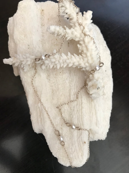 Sterling Silver Beaded 17" Chain Necklace