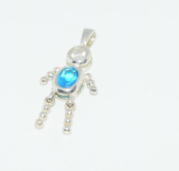Sterling Silver Child July & December Birthstone Pendants