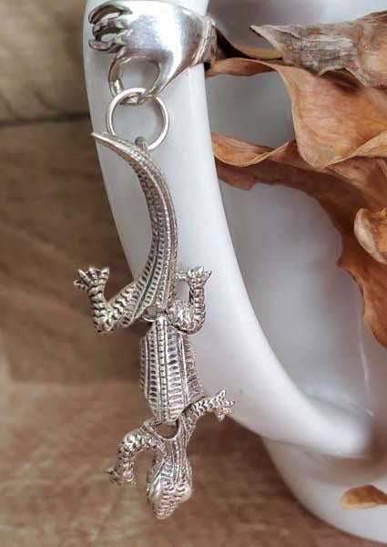 Unusual Sterling Silver Gecko Ear Cuff