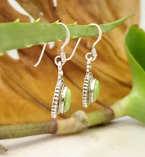 Rare Sterling Silver Evans Turquoise Earrings