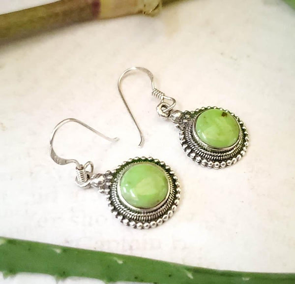 Rare Sterling Silver Evans Turquoise Earrings