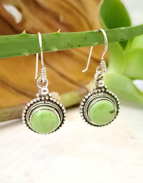 Rare Sterling Silver Evans Turquoise Earrings