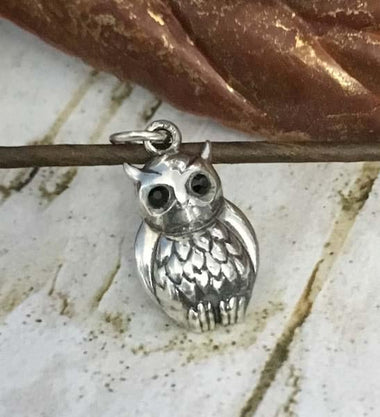 Sterling Silver Owl Charm or Pendant