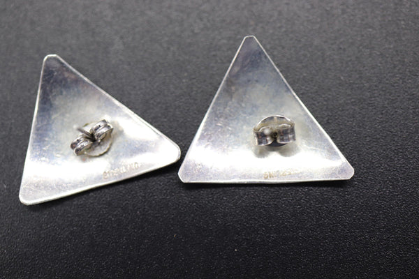 Sterling Silver Triangular Vintage Earrings