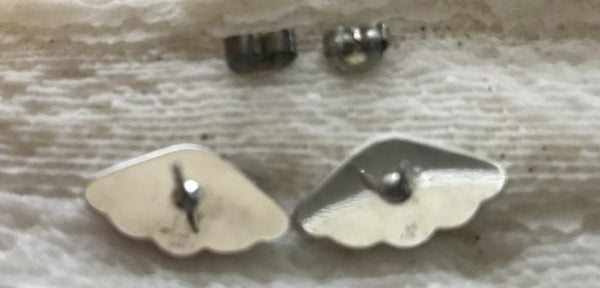 Sterling Silver Vintage Fan Earrings