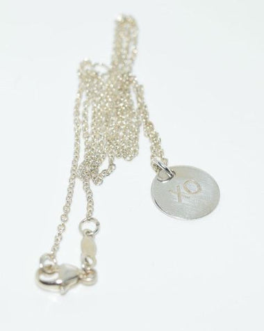 Sterling Silver XO Circle Necklace