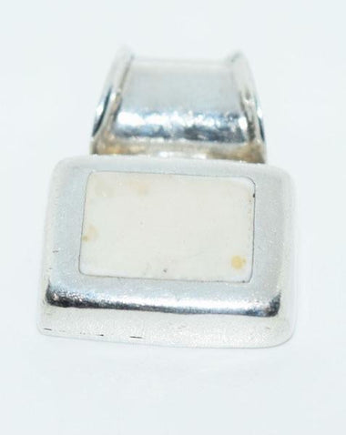 Sterling Artisan Natural Stone Slide Pendant with 10mm  Italian Herringbone Necklace