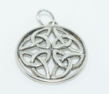 Sterling Silver Celtic Circle Pendant Necklace