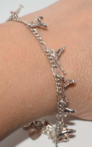Sterling Silver Dolphin Charm Bracelet