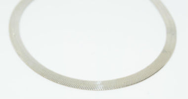 Sterling Silver Etched Herringbone Bracelet