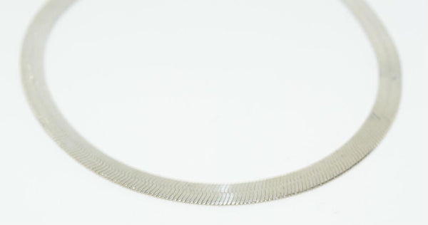 Sterling Silver Etched Herringbone Bracelet