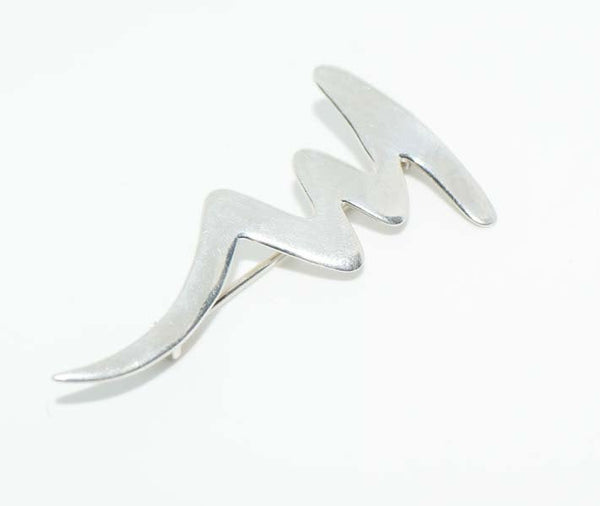 Vintage Sterling Silver Artisan Designed Swivel Mark Brooch Pin