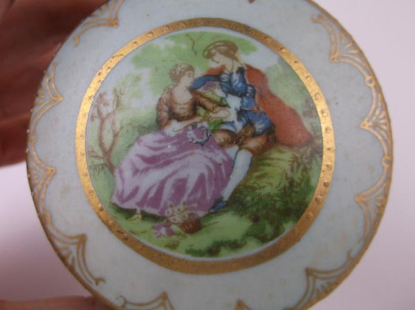 Stunning Antique Footed Trinket Box Signed EID