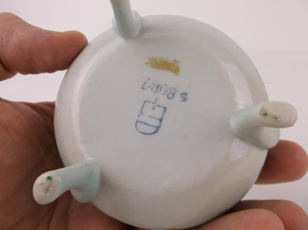 Stunning Antique Footed Trinket Box Signed EID