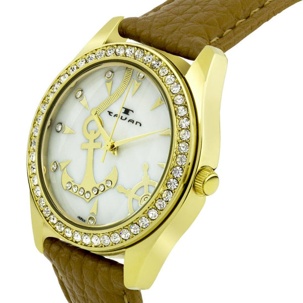 Swarovski Crystal Bezel Nautical Ladies Watch