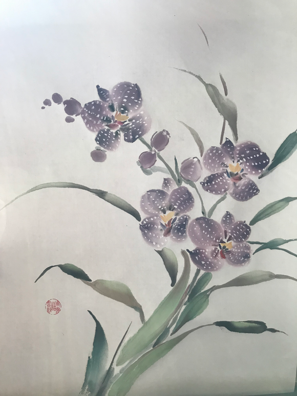 Vanda Orchids Chinese Brush Painting "Vanda Orchids"