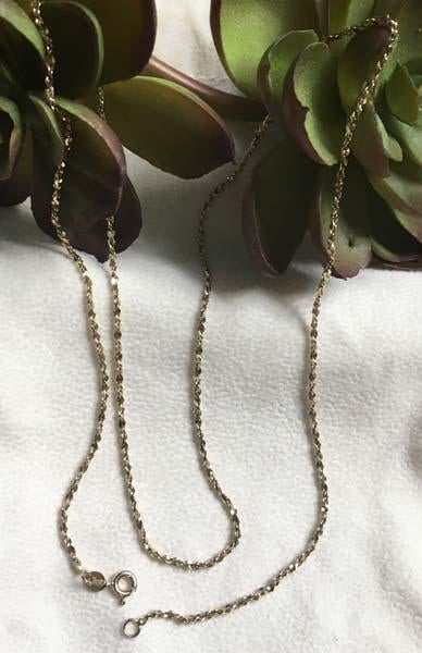 Vermeil 23.5" Twisted Chain Necklace