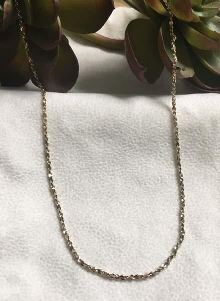 Vermeil 23.5" Twisted Chain Necklace