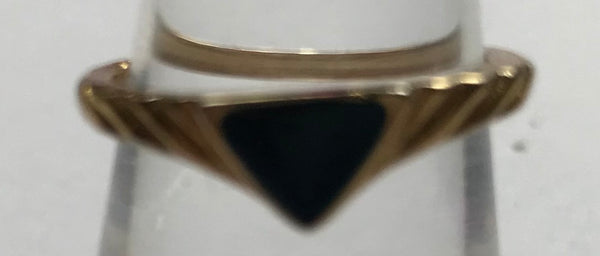 Vintage Vermeil Gold over Sterling Silver Enamel Ring