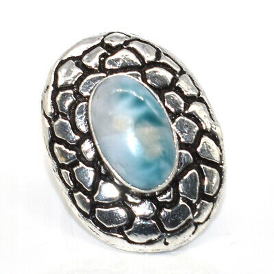 Vintage Caribbean Larimar Gemstone Ring Size 6.5
