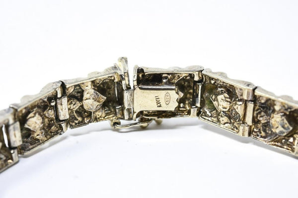 Vintage Italian Sterling Silver Nugget Style Bracelet