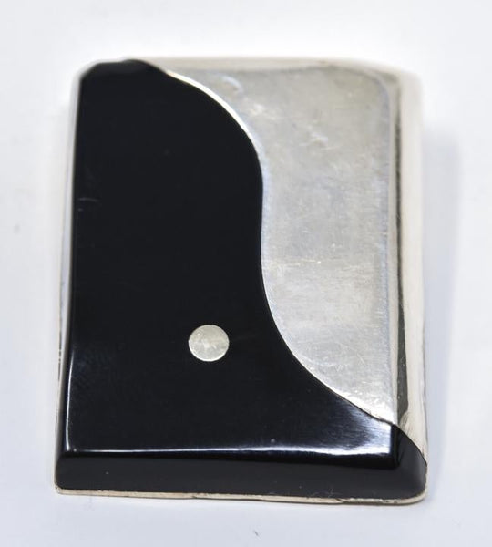 Mid-Century Mexico Sterling Silver Yin Yang Pendant Pin