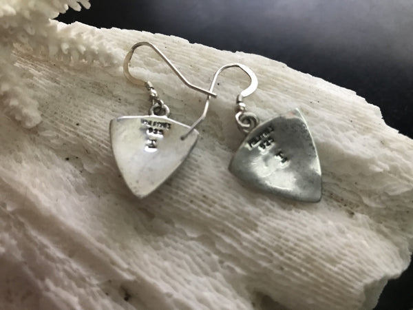 Vintage Southwestern Turquoise Inlay Sterling Silver Earrings