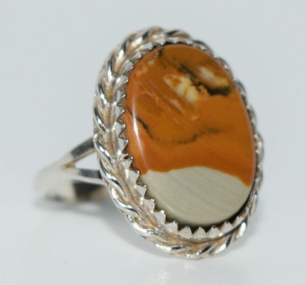 Vintage Sterling Silver Natural Stone Ring Size 5.5