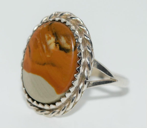 Vintage Sterling Silver Natural Stone Ring Size 5.5