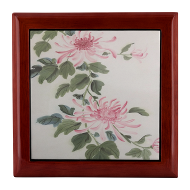 Chinese Chrysanthemums Jewelry Box - Original Art - Free Shipping - Asia Home Gifts